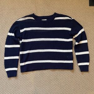 Lucky Brand Navy and white Striped Sweater